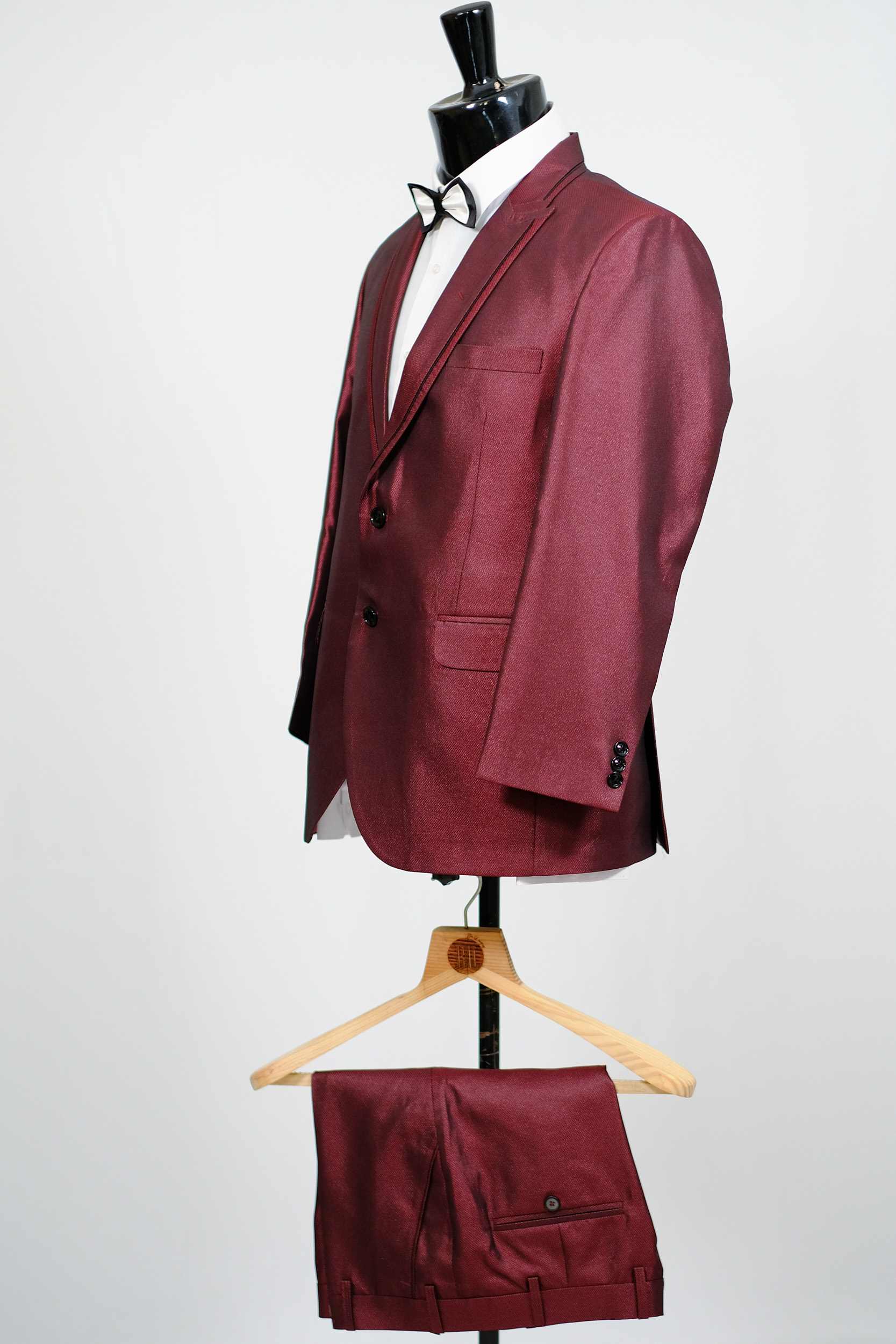Maroon tuxedo Jacket – BU – Custom Clothing for Men and Women