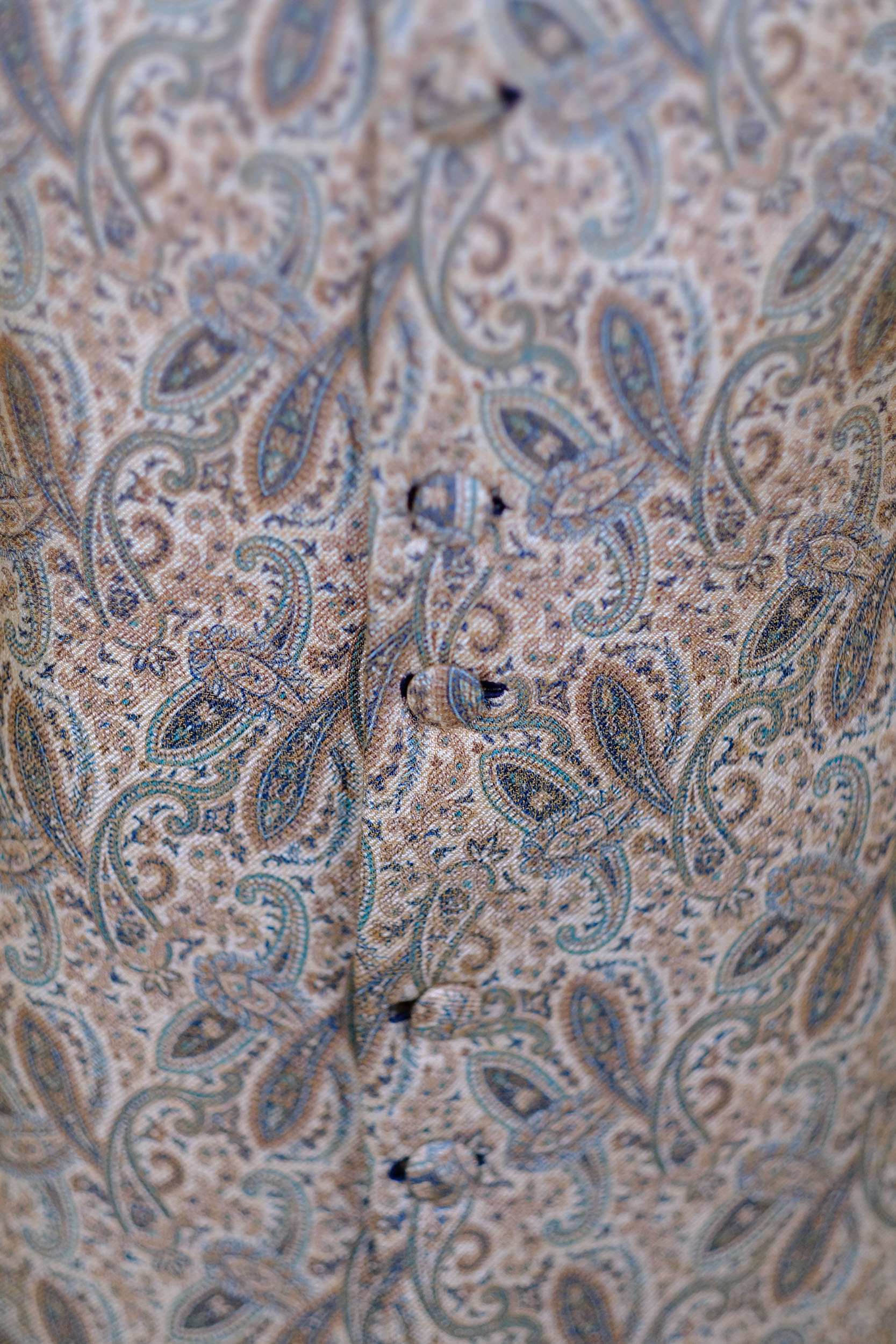 Cream with Blue Floral Pattern Sherwani – BU – Custom Clothing for Men ...